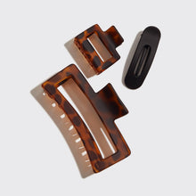Load image into Gallery viewer, Recycled Plastic Assorted Claw Clips- Rectangle Open Shape