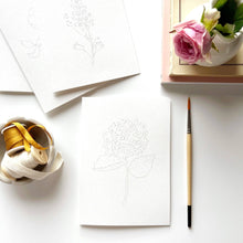 Load image into Gallery viewer, Garden Flowers Paintable Notecards