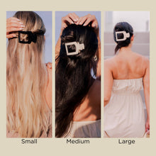 Load image into Gallery viewer, Square Flat Hair Clip | Med. | Jet Black