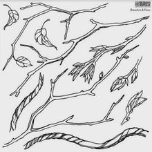 Load image into Gallery viewer, IOD Branches and Vine Decor Stamp 12 X12