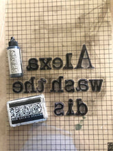 Load image into Gallery viewer, IOD Typesetting Stamp 12 X 12 - 2 sheets