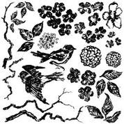 Load image into Gallery viewer, IOD Birds and Blossoms Stamp 12 X 12