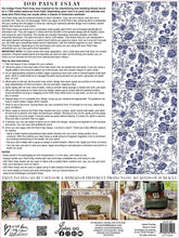 Load image into Gallery viewer, INDIGO FLORAL IOD PAINT INLAY 12×16 PAD
