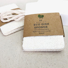 Load image into Gallery viewer, Loofah Dish Sponge: Double Layer with cotton loop 3-Pack