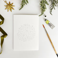 Load image into Gallery viewer, Wreaths Paintable Notecards
