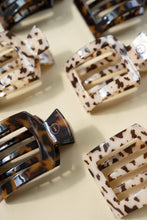 Load image into Gallery viewer, Square Flat Hair Clip | Med. | Blonde Tortoise
