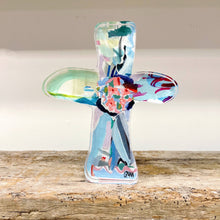 Load image into Gallery viewer, Blue Everlasting Love Acrylic Cross
