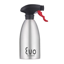 Load image into Gallery viewer, Evo Stainless Steel Oil Sprayer – Refillable 16oz Bottle: Silver
