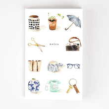 Load image into Gallery viewer, Softtouch Cover Notebook with Original Watercolor Artwork: Everyday things

