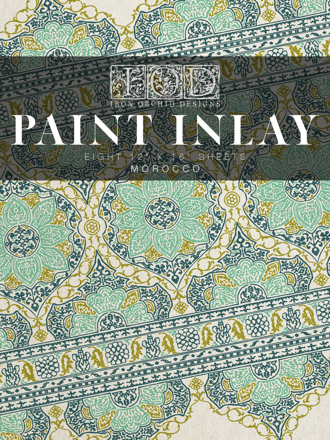 Morocco IOD PAINT INLAY 12×16 PAD - 8 pages