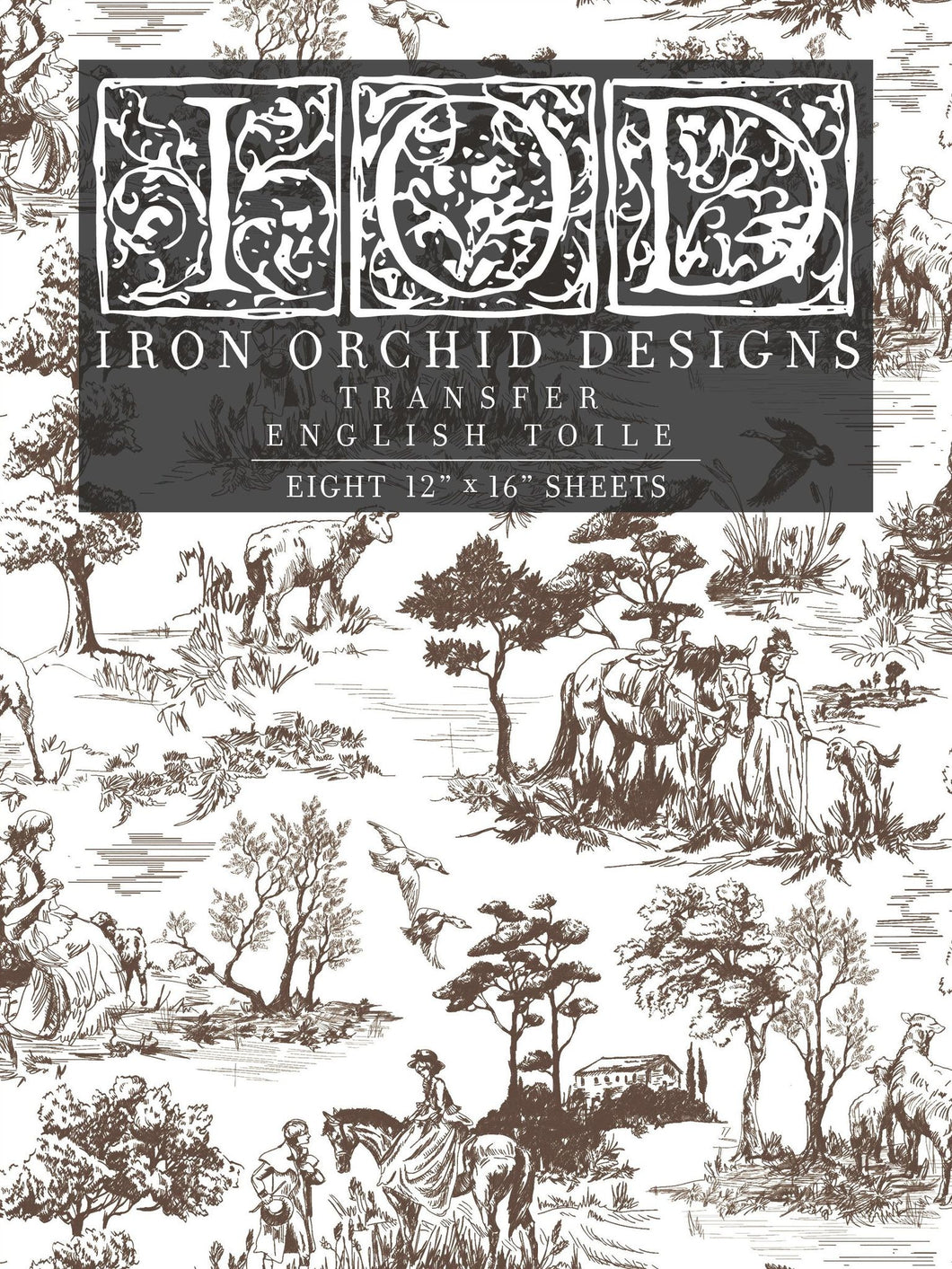 IOD English Toile 12×16 PAD - NEW Iron Orchid Designs - 8 pages