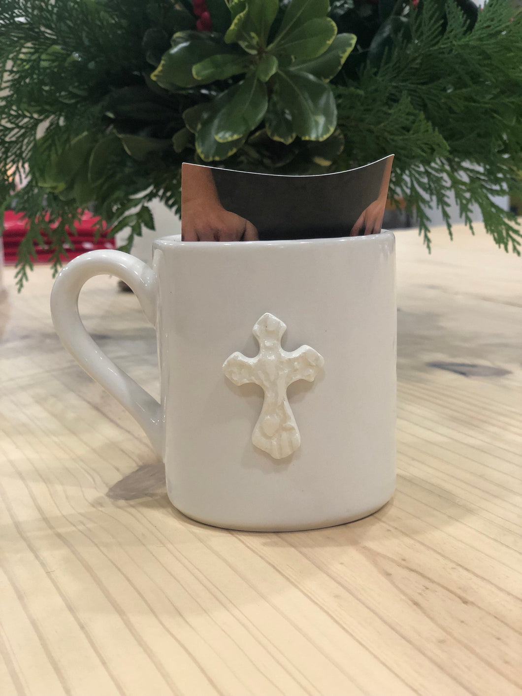 Prodigal Pottery Cross Mug