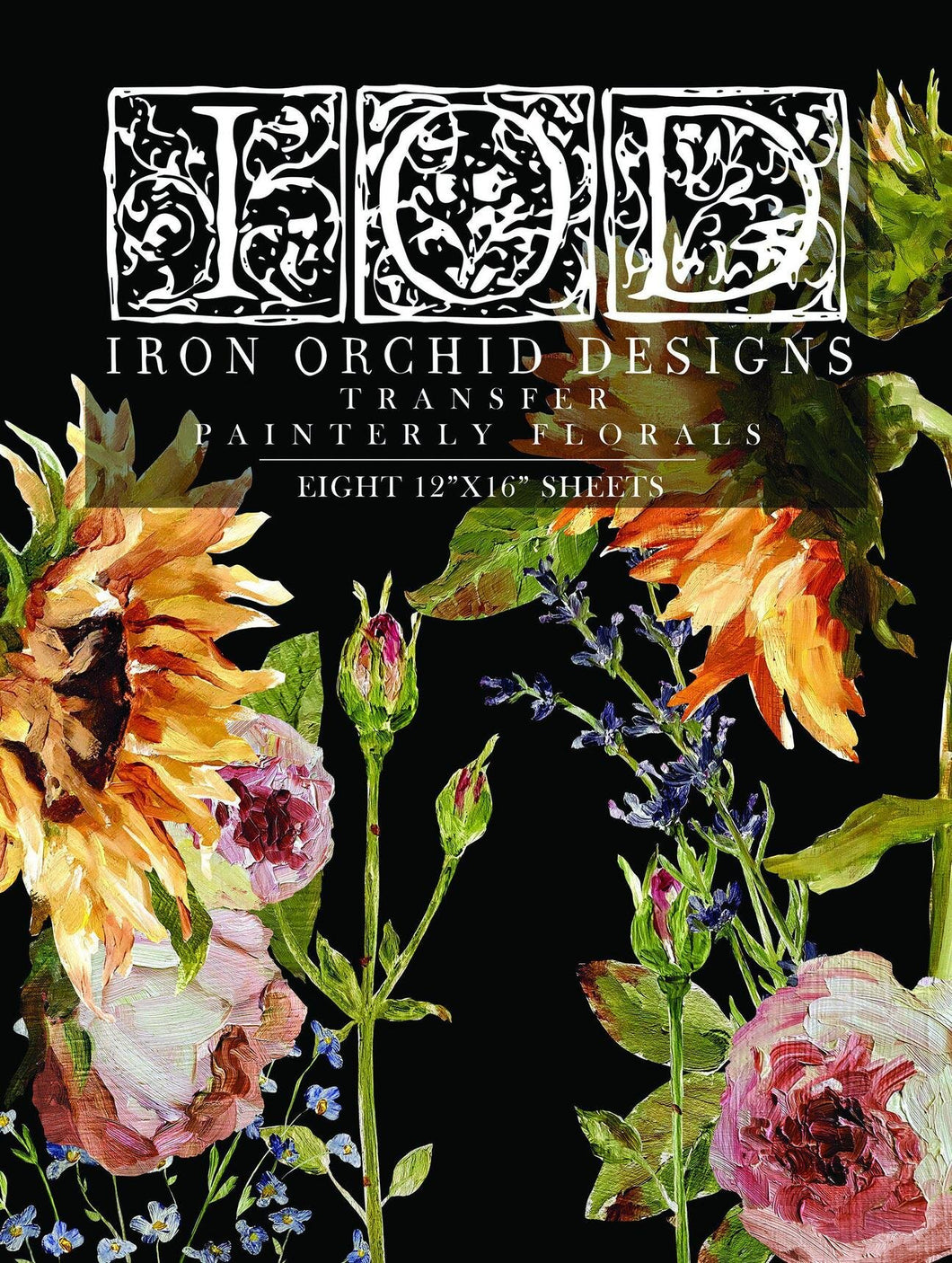 IOD Painterly Florals Decor Transfer - Iron Orchid Designs