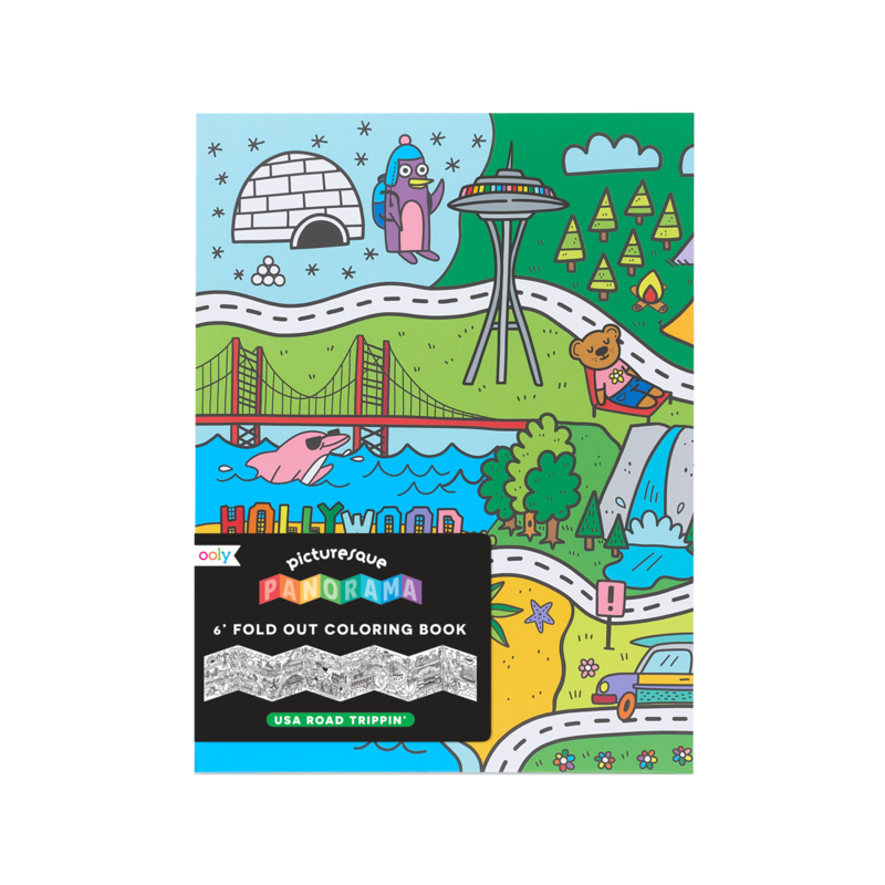 ooly USA Road Trippin' Picturesque Panorama Coloring Book