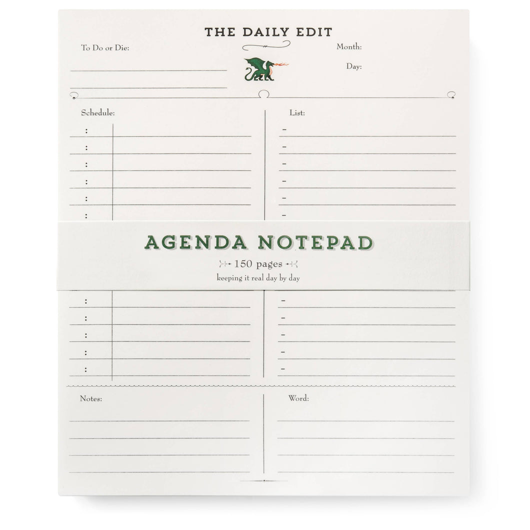 Karen Adams The Daily Edit Pad - Daily Agenda Notepad