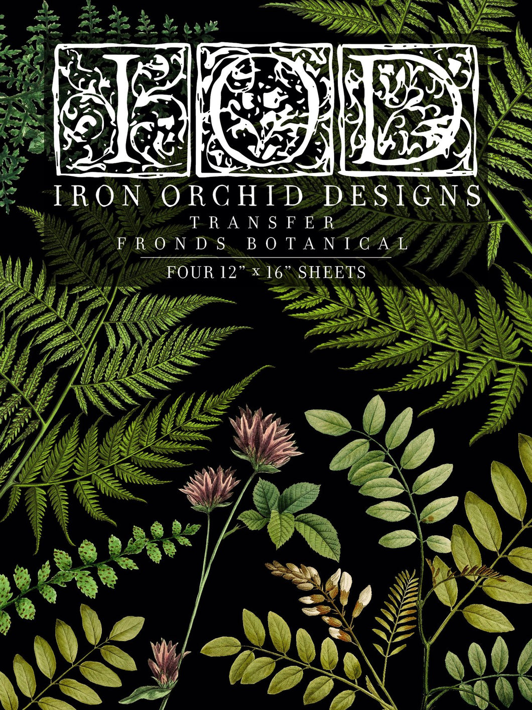 IOD FRONDS BOTANICAL DECOR TRANSFER Pad - Iron Orchid Designs