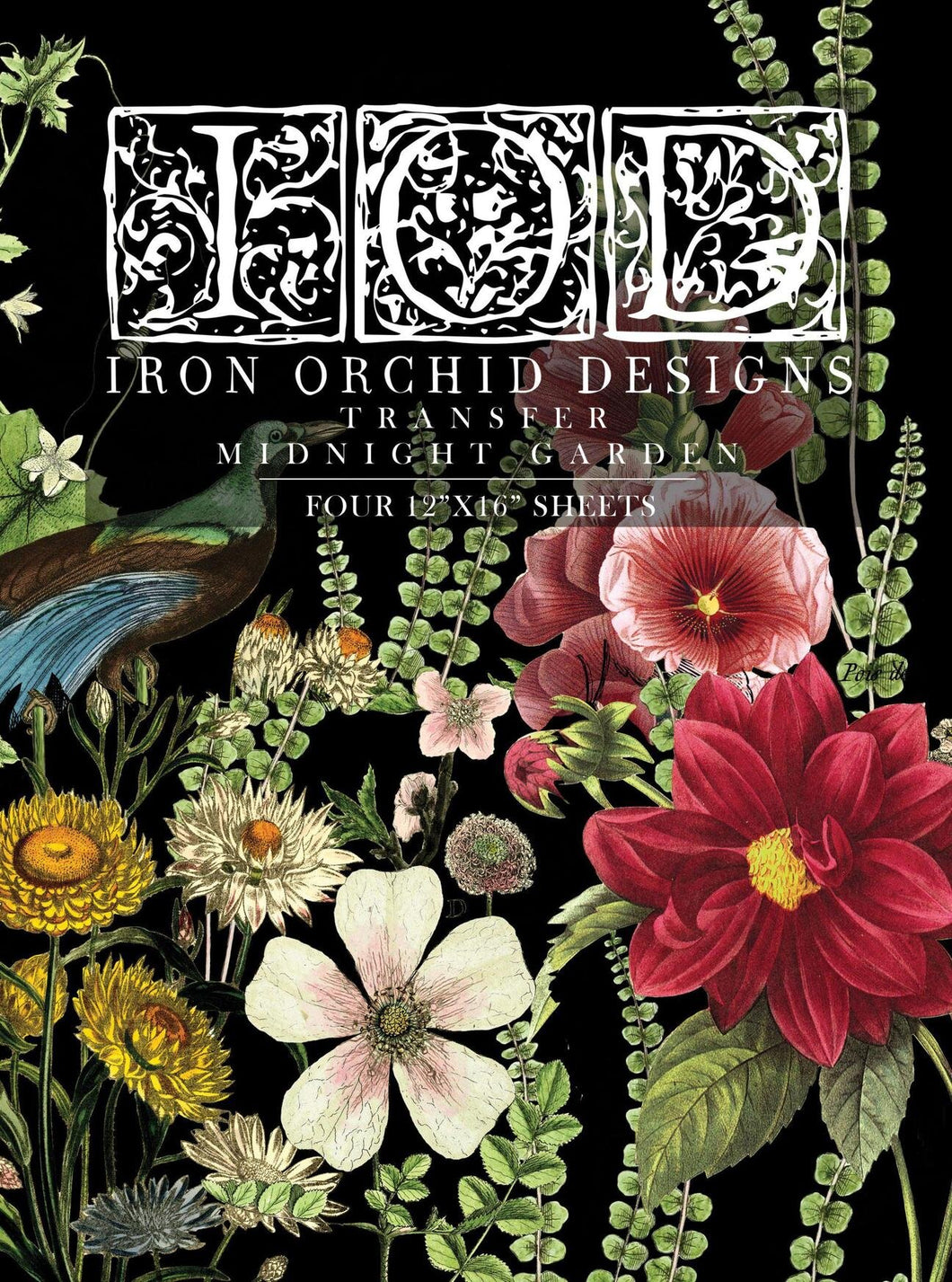 IOD Midnight Garden Transfer Set by IOD - Iron Orchid Designs